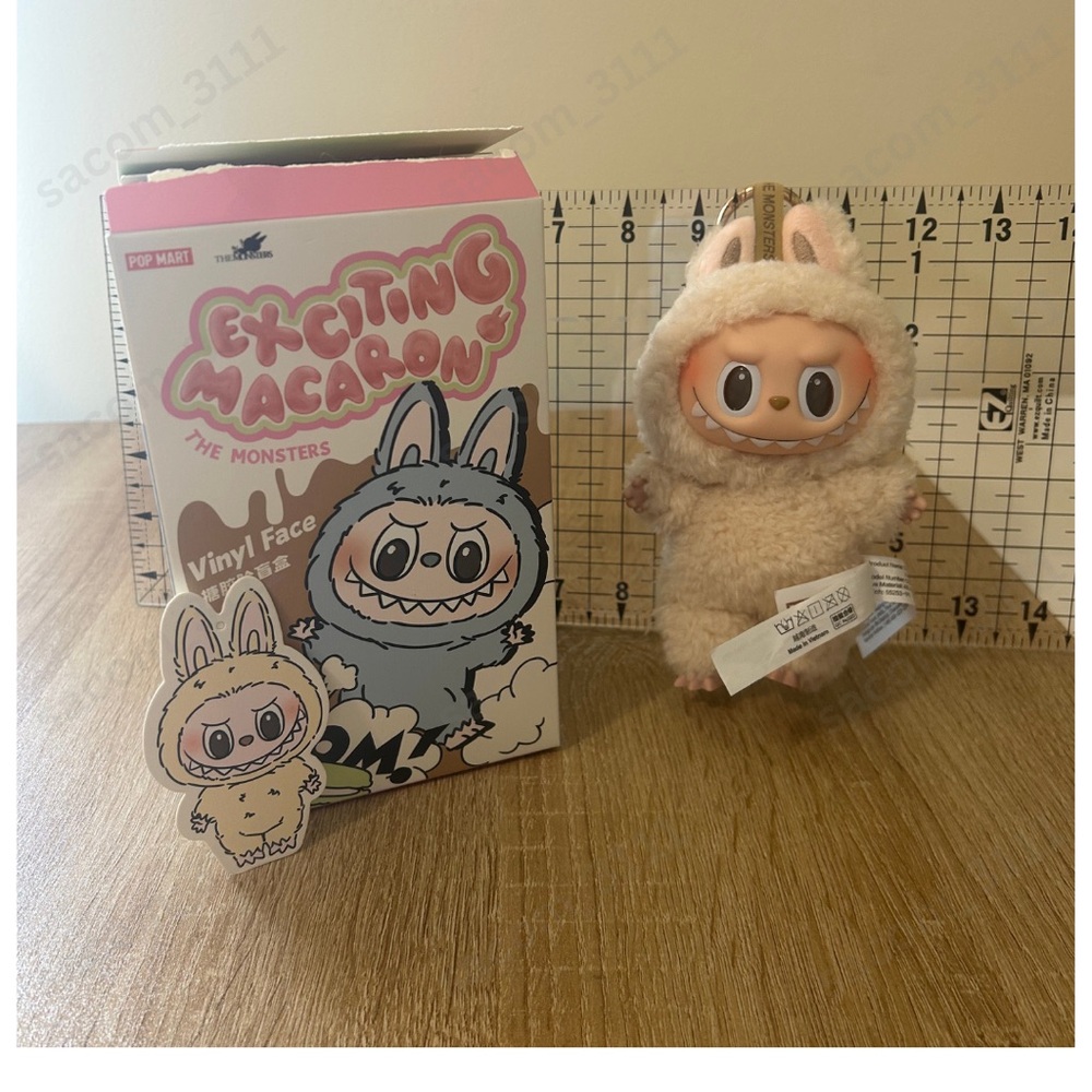 Exciting Macaron - Soy Milk Labubu Vinyl Face Plush Figure POPMART